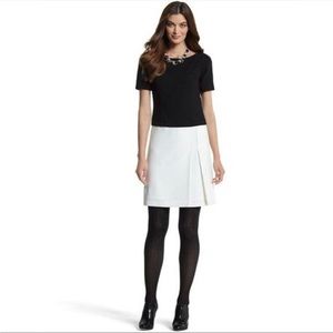 White House Black Market (WHBM) Color Block Short Sleeve Career Dress